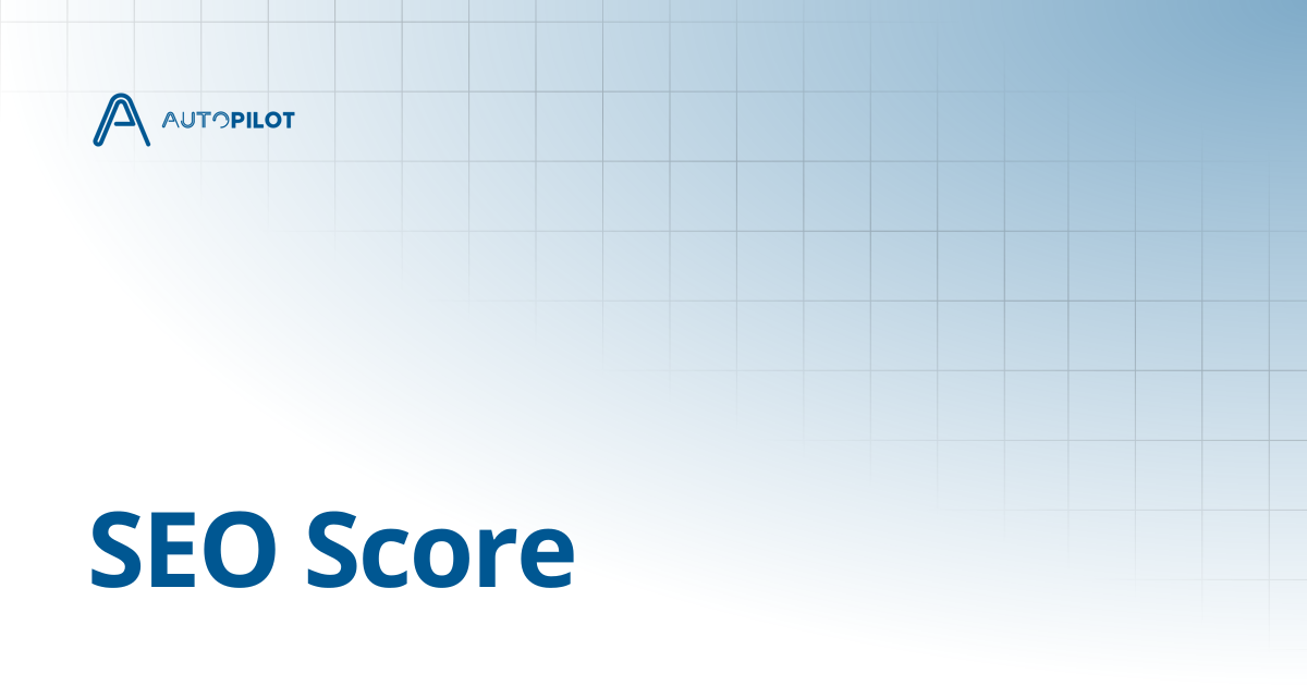 SEO Score | Documentation