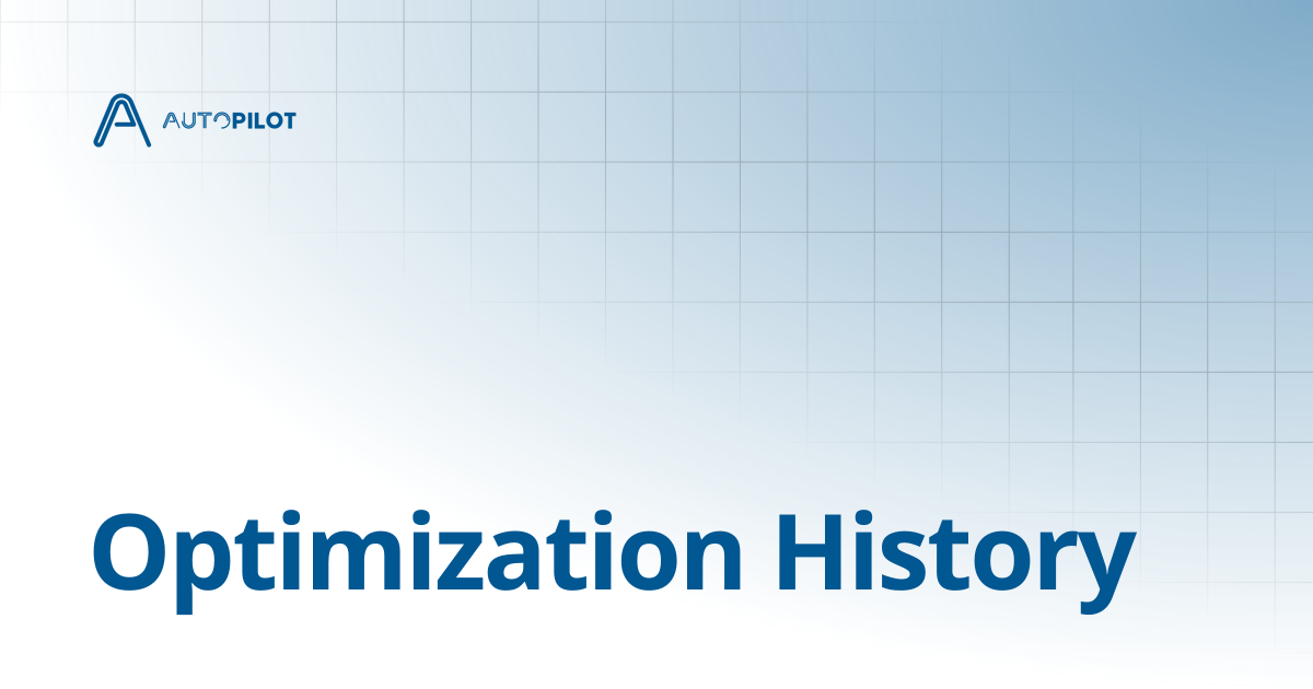 Optimization History | Documentation